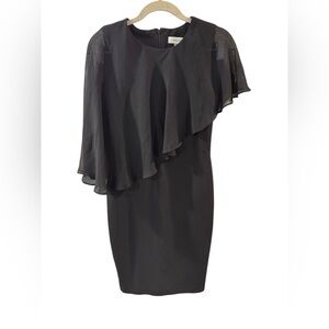 Calvin Klein Black Asymmetrical Dress